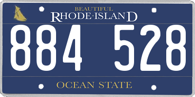 RI license plate 884528