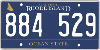 RI license plate 884529