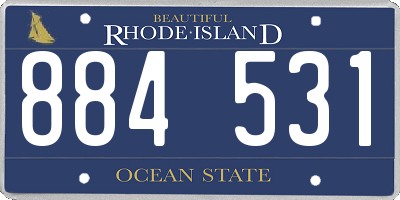 RI license plate 884531