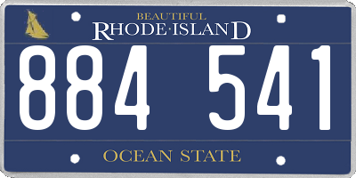 RI license plate 884541