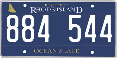 RI license plate 884544