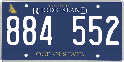 RI license plate 884552