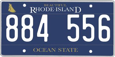 RI license plate 884556