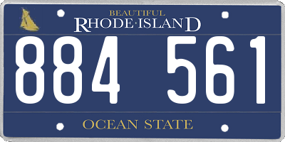 RI license plate 884561