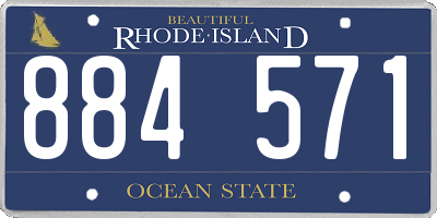 RI license plate 884571