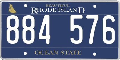 RI license plate 884576