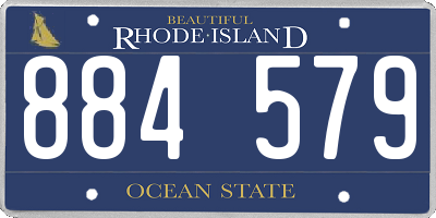 RI license plate 884579