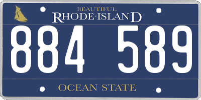 RI license plate 884589