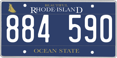 RI license plate 884590