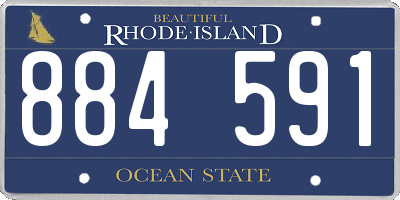RI license plate 884591