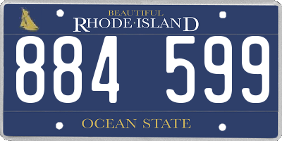 RI license plate 884599