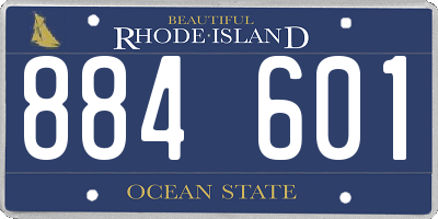 RI license plate 884601
