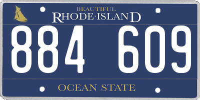 RI license plate 884609