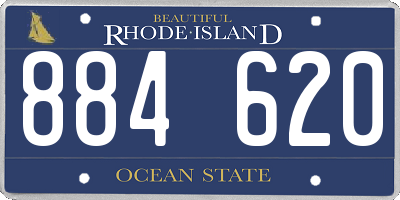 RI license plate 884620