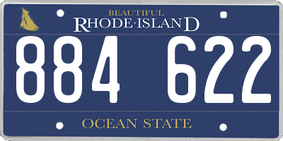 RI license plate 884622