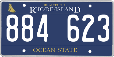 RI license plate 884623