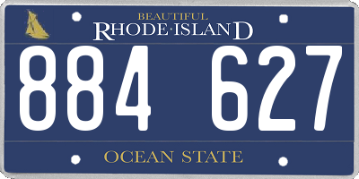 RI license plate 884627