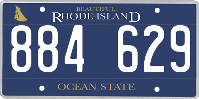 RI license plate 884629