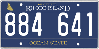 RI license plate 884641