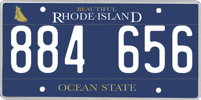 RI license plate 884656