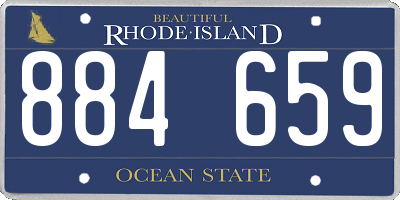 RI license plate 884659