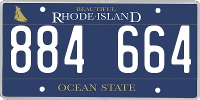 RI license plate 884664
