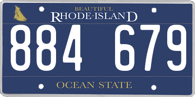 RI license plate 884679