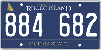 RI license plate 884682