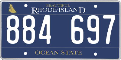 RI license plate 884697