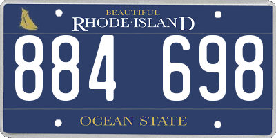 RI license plate 884698