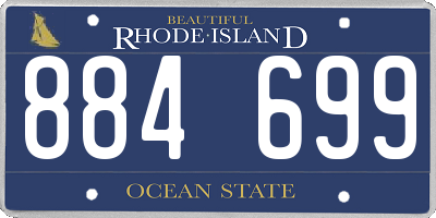 RI license plate 884699