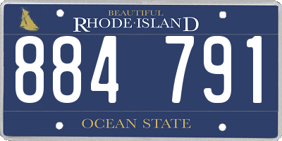 RI license plate 884791