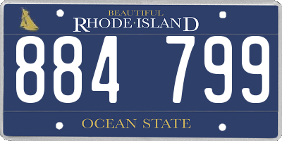 RI license plate 884799