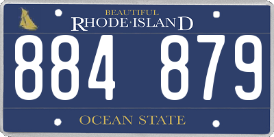 RI license plate 884879