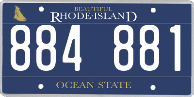 RI license plate 884881