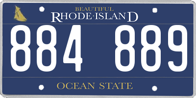 RI license plate 884889