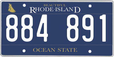 RI license plate 884891