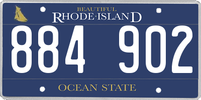 RI license plate 884902