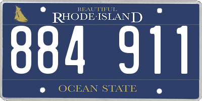 RI license plate 884911