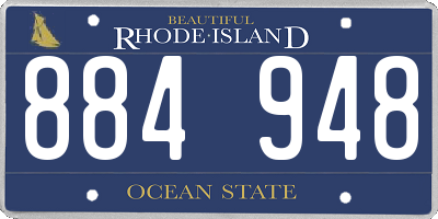 RI license plate 884948