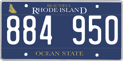 RI license plate 884950