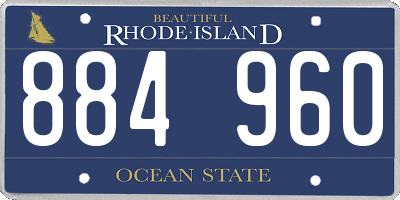 RI license plate 884960