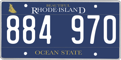 RI license plate 884970