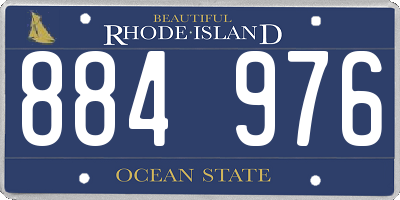 RI license plate 884976
