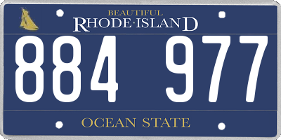 RI license plate 884977
