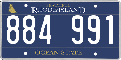 RI license plate 884991