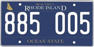 RI license plate 885005