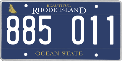 RI license plate 885011