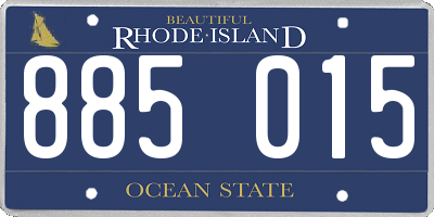 RI license plate 885015