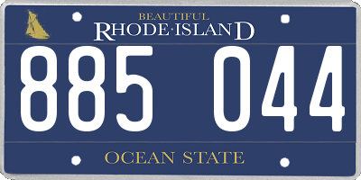 RI license plate 885044